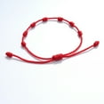 thumbnail image 5 of ZPAQI 2x Adjustable 7 Knots Braided Red String Anklets Bracelet for Success Prosperity, 5 of 16