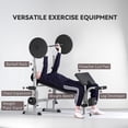 thumbnail image 3 of Soozier Adjustable Weight Bench with Squat Rack & Leg Developer – Light Grey Steel Home Gym Strength Training Bench – Ideal for Living Room Workouts, 3 of 7