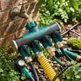 thumbnail image 4 of 4 Way Hose Splitter,Heavy Duty Water Hose Manifold with Shut-Off Valves,Outdoor Faucet Divider and Spigot Connector for Garden,Lawn,Patio(Green), 4 of 12