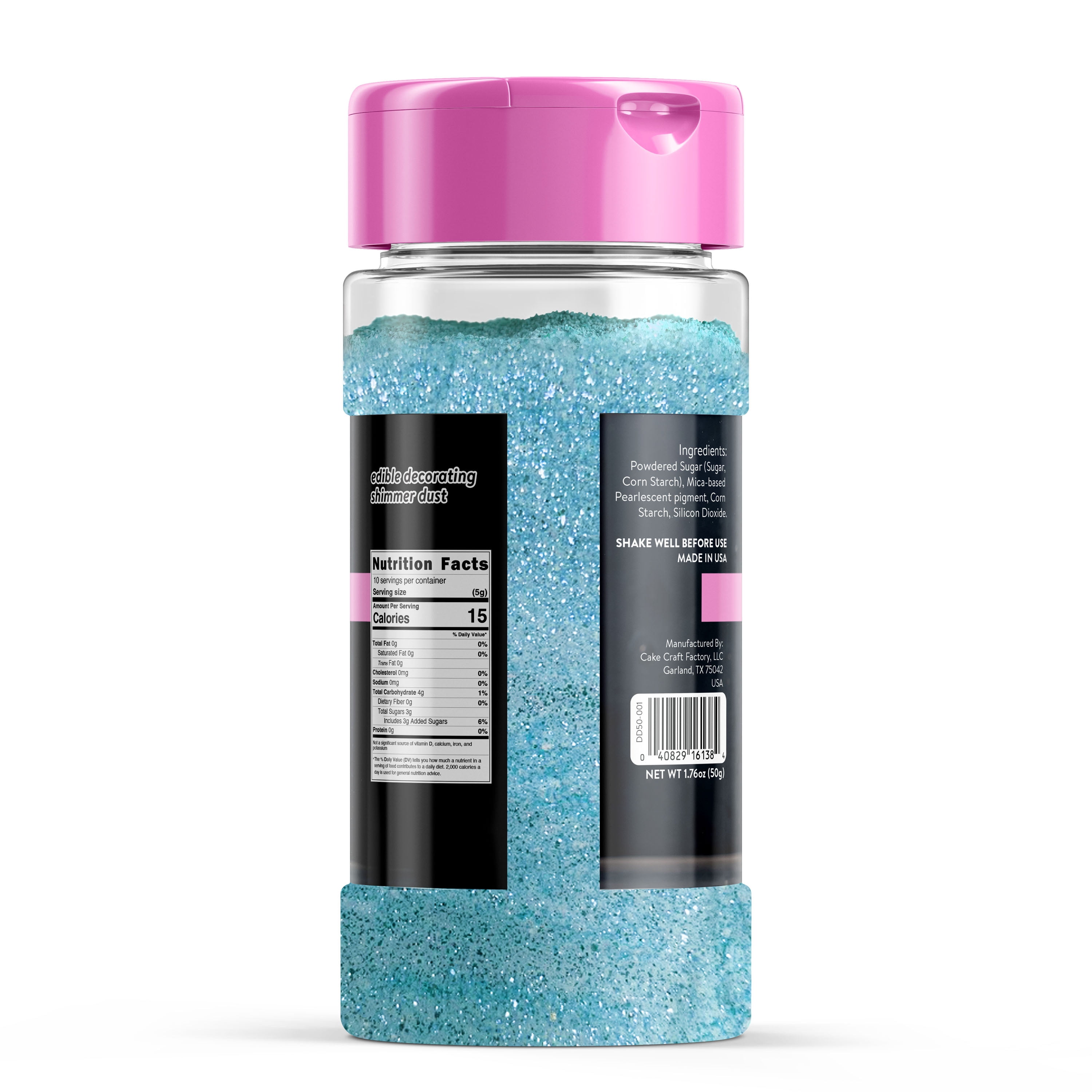 Cake Craft Blue Dazzle Dust, Cake Decoration, 1.76 oz. Jar