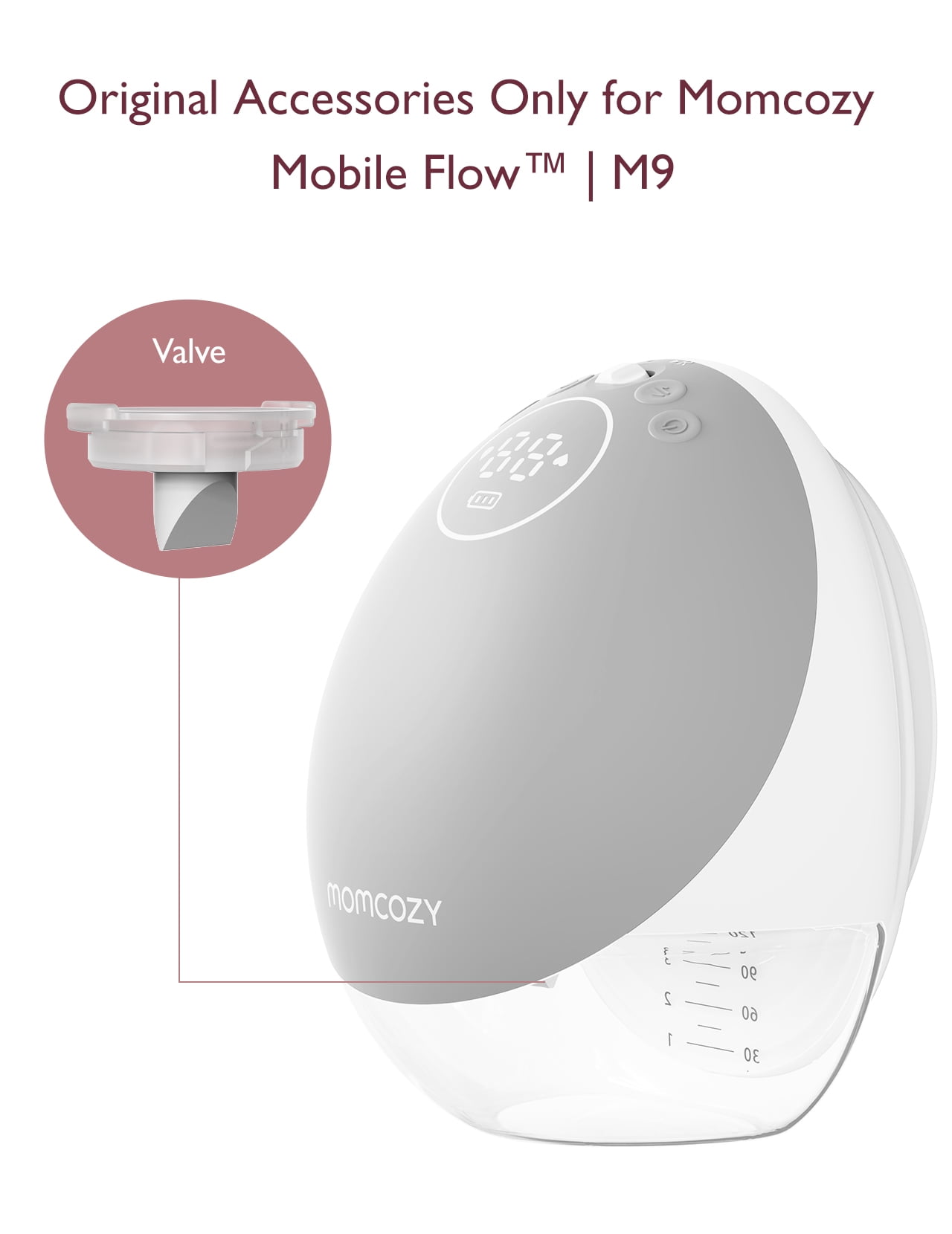 Momcozy Mobile Flow Breast Pump Valve, Original Momcozy M9 Mobile Flow Breast Pump Replacement Accessories, 1PC