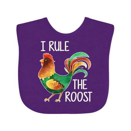 

Inktastic Farmer I Rule the Roost Rooster Gift Baby Boy or Baby Girl Bib