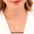 thumbnail image 3 of 10k Yellow Gold Womens Nugget Heart Charm Pendant for Women, 3 of 3