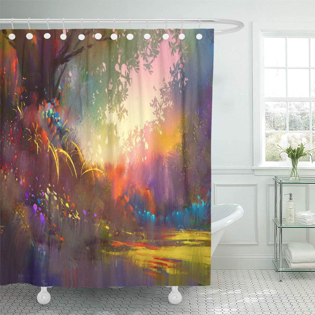 Colorful Flower Painting Painting Flower Painting Painting Shower Curtain Colorful Floral Colorful Flower Shower Curtain