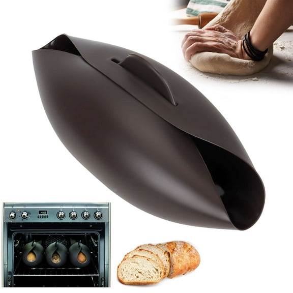 Gustave Silicone Bread Maker Mold Non-Stick Bread Bowl Loaf Pan Baking Mould for Homemade Cakes, Breads and Meatloaf, Microwave Vegetable Steamer