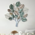 thumbnail image 2 of Accent Collection Green And Gold Tropical Metal Tree Artwork, Nature-Inspired Leaf Wall Decor For Master Bedroom, 2 of 6