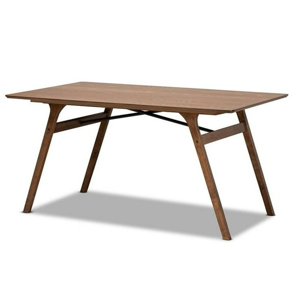 Bowery Hill Walnut Brown Finished Wood Dining Table