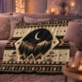 thumbnail image 6 of Mystical Night Mountain Crescent Moon Landscape Forest Diamond, Peaceful Mountain Lake Scene, Warm Flannel Blanket for Cabin and Lodge, Outdoor Lovers Camping Gift, Artistic Home Decor, 6 of 9