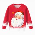 thumbnail image 4 of NOLDARESChristmas 2 Piece Girl Boys Pajamas Kids Long Sleeve Pajamas Pjs Printed Sleepwear Set for Toddler Baby Xmas Loungewear X131-Red, 4 of 5