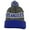 Royal/Grey, variant on Top Headwear Los Angeles Winter Striped Beanie w/ Pom - Gold/Purple