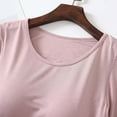 thumbnail image 5 of VLOOCKLW Women's Modal Built-in Bra Padded Active Camisole Short Sleeves Pajama Casual Tops T-Shirt, 5 of 9