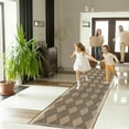 thumbnail image 5 of Findosom 2.6'x8' Jute Washable Runner Rug Non Slip Natural Woven Texture Floor Carpet Farmhouse Rug for Living Room,Bedroom,Kitchen,Entryway,Outdoor,Patio Rug,Stain Resistant Rustic Rugs,Brown, 5 of 10