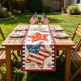 thumbnail image 5 of Memorial Day Table Runner, Linen Table Flag for Honoring Fallen Soldiers, Patriotic Tablecloth for Family Living Room, Decorative Dining Table Cover for Commemorative Events and Gatherings, 5 of 9