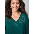 thumbnail image 4 of Jessica London Women's Plus Size V-Neck Embellished Tunic, 4 of 6
