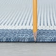 thumbnail image 4 of 5x8 Water Resistant, Indoor Outdoor Rugs for Patios, Front Door Entry, Entryway, Deck, Porch, Balcony | Outside Area Rug for Patio | Blue, Striped Border | Size: 5'3'' x 7'3'', 4 of 8