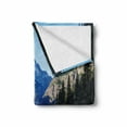 thumbnail image 2 of Glacier National Park Soft Flannel Fleece Throw Blanket, Montana USA Nature Themed Photo of Mountain Reflection on Lake, Cozy Plush for Indoor and Outdoor Use, 60" x 80", Multicolor, by Ambesonne, 2 of 6