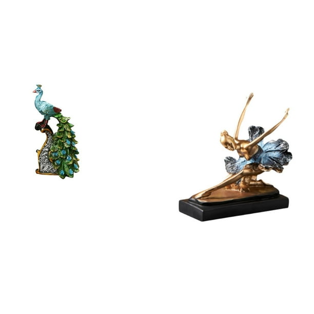 Figura de escritorio,Estante de estatua de pavo real para escritorio,decoración del hogar,Figura decorativa creativa para la oficina y el hogar.,estatua de bailarina de ballet,Estatua de