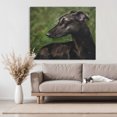 thumbnail image 3 of Stupell Industries Rustic Lodge Black Greyhound Portrait Canvas Art, 48 x 36, by George Dyachenko, 3 of 8