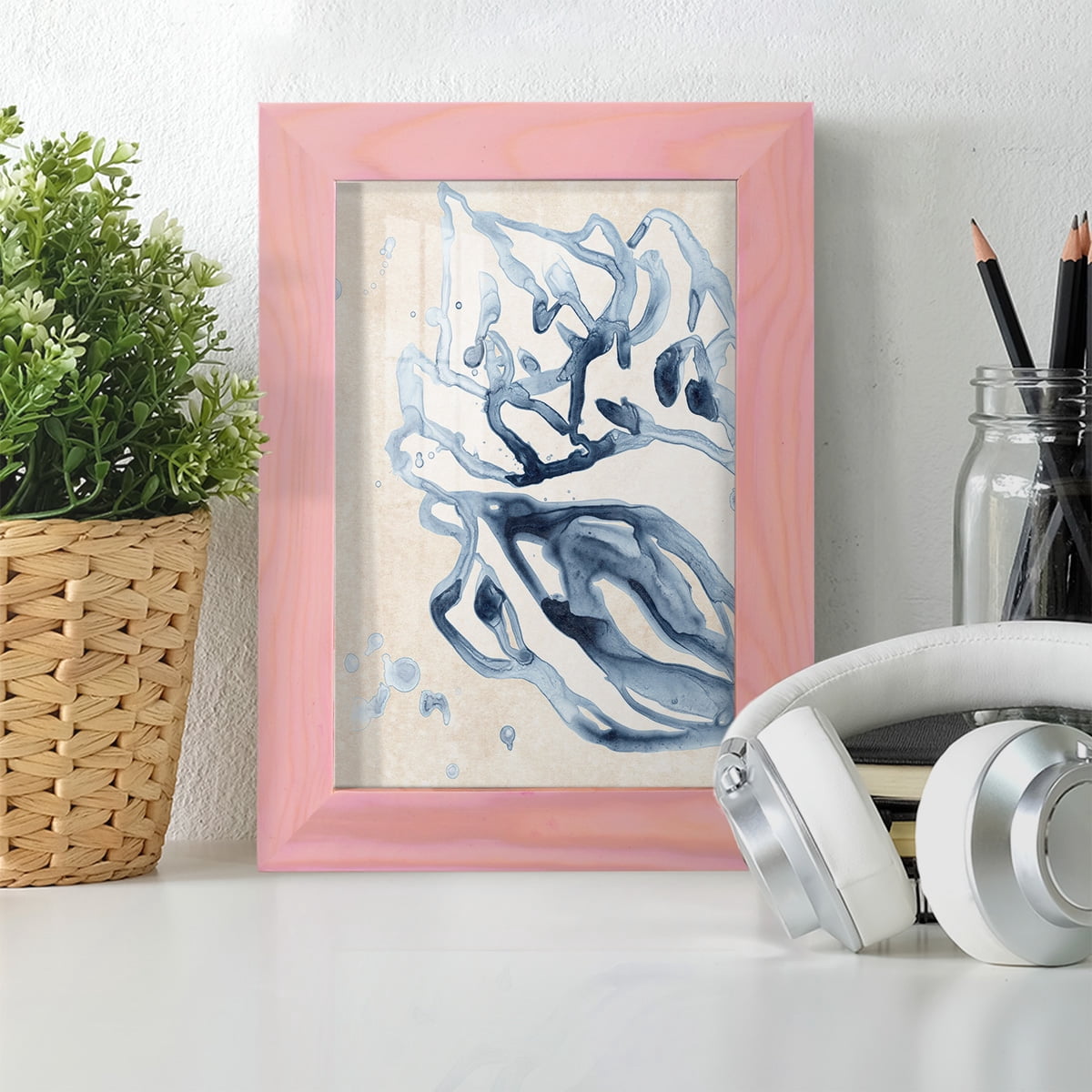 Water Shells II - Framed Print w/glass - Sunset Pink