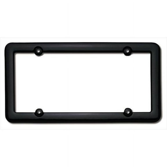 Nouveau License Plate Frame, Black Plastic