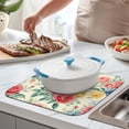 thumbnail image 2 of Pioneer Flower Floral Print Pattern Dish Drying Mat for Kitchen 1 Pack, Ultra Absorbent Microfiber Dishes Drainer Mats,16"x18", 2 of 6