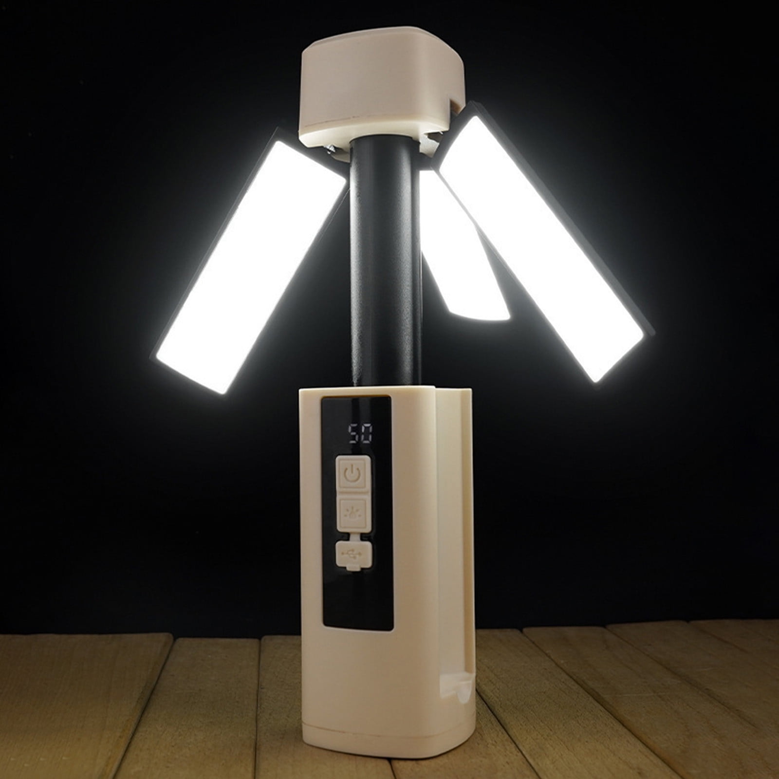 Rechargeable Camping Lantern, Foldable Waterproof Tent Light With Telescopic Design And Three Adjustable Lighting Modes, Portable Flashlight For Camping, Hiking, Emergency And Outdoor Use