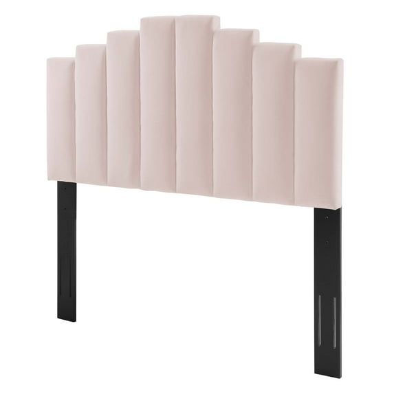 Headboard, Twin Size, Velvet, Pink, Modern Contemporary Urban Design, Bedroom Master Guest Suite