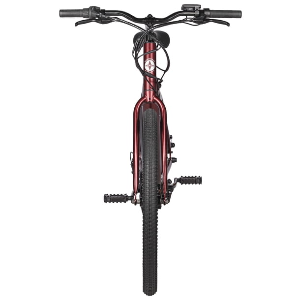 SCHWINN REGENTレッド サイズS Schwinn Regent Electric Hybrid Bike, 27.5 Inch Wheel, Adult