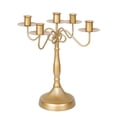 thumbnail image 2 of Candelabro de Metal con cinco cabezas, candelabro, adorno, decoración de boda para Acción de Gracias, Navidad, escritorio para el hogar mayimx Candelero, 2 of 9