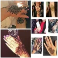 thumbnail image 3 of 16 Sheets Temporary Henna Tattoo Kit, Reusable Tattoo Stencils Sets Indian Arabi, 3 of 5