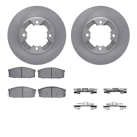 Dynamic Friction Company Front Brake Rotors with 5000 Advanced Brake Pads includes Hardware 6512-67183