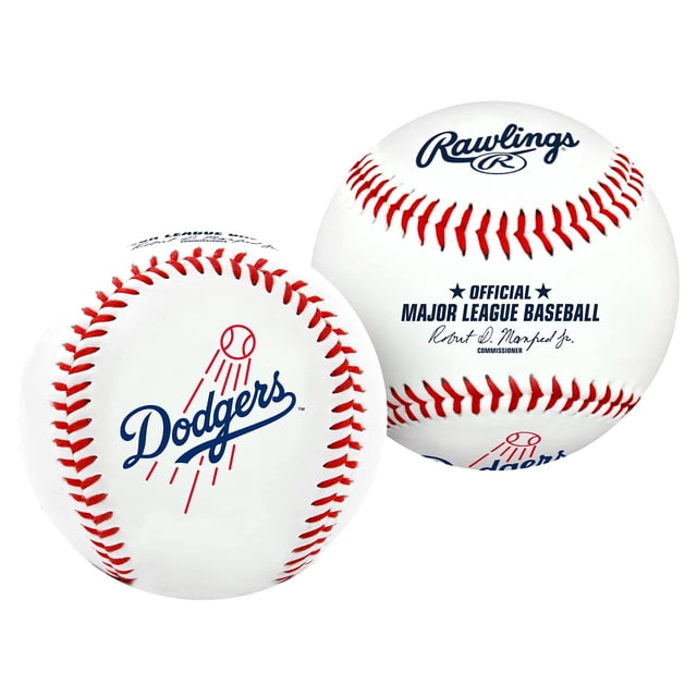Béisbol Rawlings MLB Logo Oficial Dodgers Blanco