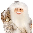 thumbnail image 7 of STP Goods Santa Claus with Watch and Gift Bag Collectible Doll 24” (60 cm) Santa Claus Christmas Figurine Holiday Décor Xmas Standing Decoration Xmas Figure Doll Decoration, Gold and White, 7 of 7