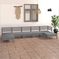 thumbnail image 1 of vidaXL 7 Piece Garden Lounge Set Grey Solid Wood Pine, 1 of 5