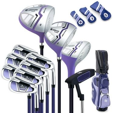 Topcobe Women's Complete Golf Club Set Right Hand with Rain Hood, Young Men & Women Golf Clubs, Purple