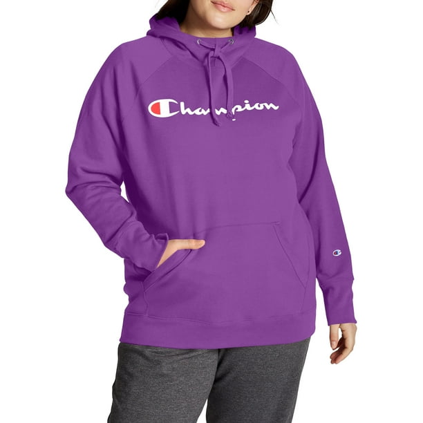 Champion Women's Plus Size Powerblend Logo Graphic Hoodie - Walmart.com