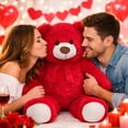 thumbnail image 7 of HollyHOME 36 Inch Giant Teddy Bear Big Plush Stuffed Animal Soft Cuddly Toy Gift for Girlfriend Kids Valentine's Day Red, 7 of 7