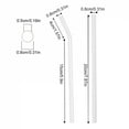 thumbnail image 3 of 20Pcs Coloful Reusable Glass Straws 8mm Drinking Straws For Smoothie Milkshake Tea Juice Cocktail Straws with 4Pcs Clean Brush, 3 of 10