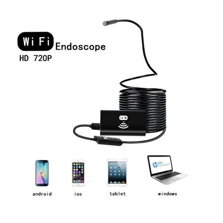 Waterproof HD 3.5M/8mm Endoscope Lens Mini USB Inspection Camera with 8 LED Lights Borescope for Android and IOS iphone Windows IPAD