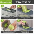thumbnail image 4 of Cortadora de comida con mandolina Ourokhome, 6 cuchillas, para verduras, color gris, 4 of 9