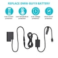thumbnail image 4 of Batería ficticia Cable USB tipo C PD a acoplador de CC de batería simulada DMW-DCC12 DMW-BLF19 de repuesto para Panasonic LUMIX DMC-GH3 DMC-GH4 DMC-GH3K DMC-GH4K DC-GH5 DC-G9 Meterk Batería ficticia, 4 of 7