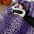 thumbnail image 4 of Castle Fairy Animal Leopard 7-Piece Twin Bedding Sets for Teenagers,Gradient Purple Bedding Comforter Set,Abstract Vintage Breathable Sheet Sets,Microfiber Bedroom Decor, 4 of 8
