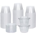 thumbnail image 1 of [100 Sets] 4 oz Small Plastic Containers With Lids, Jello Shot Cups, Disposable Portion Cups, Condiment Containers, Souffle Cups for Sauce and Dressing, 1 of 7
