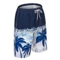 thumbnail image 1 of Quick Dry Swim Shorts with Mesh Lining Men's Beach Trunks Beach Shorts with Drawstring Elastic Waist and Pockets, 1 of 8