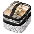 thumbnail image 1 of Bolsa de cosméticos de doble capa, bolsa de lavado portátil de gran capacidad, multifunción, portátil, para viaje, productos para el cuidado de la piel, 1 of 6