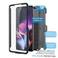 thumbnail image 3 of Njjex Phone Cases for Motorola Moto G Play 2024 | 4G Only | XT2413, [Buit-in Temerped Glass Screen Protector] Combo Holster Belt Clip [Heavy Duty] [Kickstand] Full-Body Rugged Holster Case（Black), 3 of 8