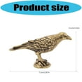 thumbnail image 3 of Ravens Decors Figurines Brass Statue Ravens Decorative Objects for Living Room,Bookshelf,Side Table Decorations, 3 of 9
