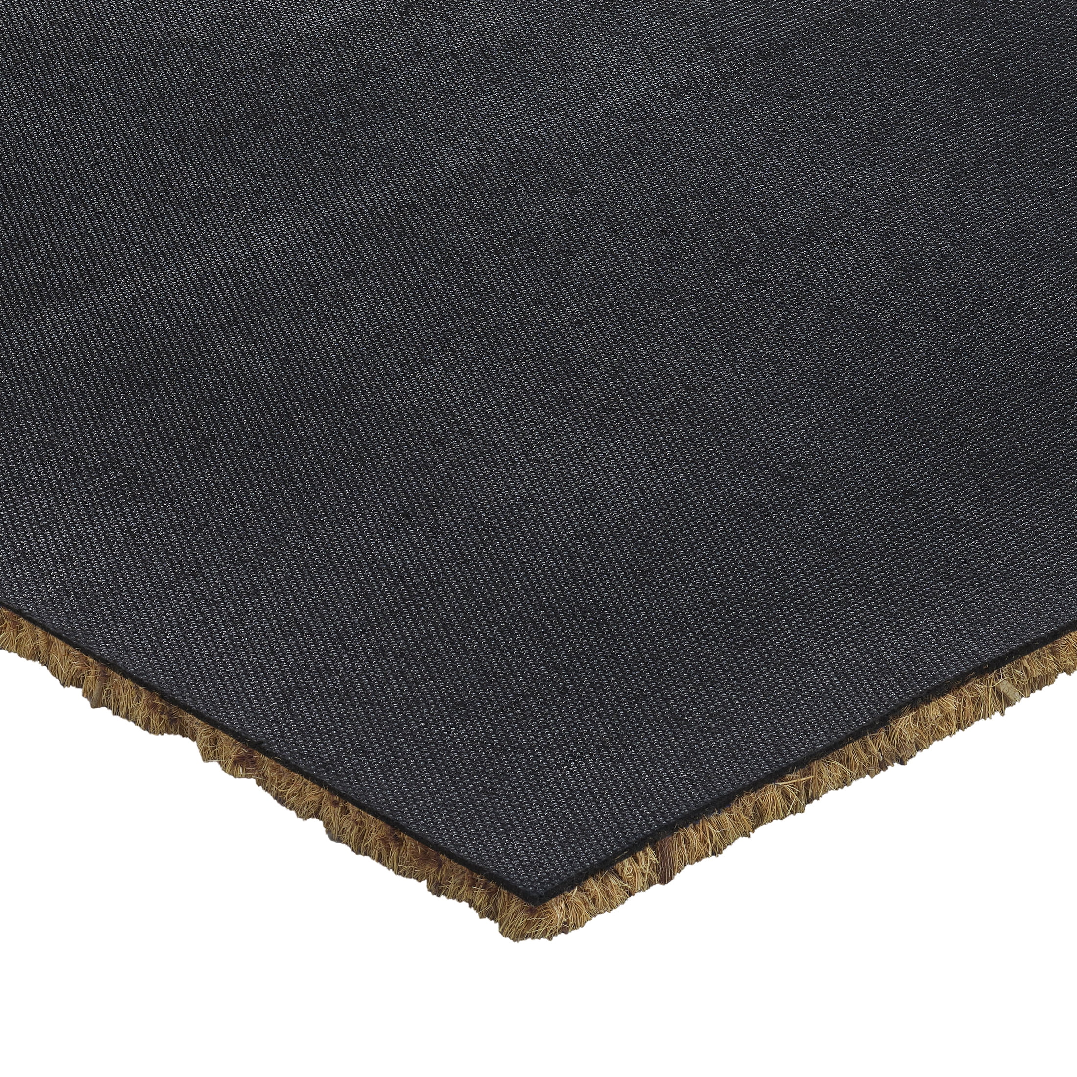 My Texas House Natural/White Pumpkin Scallop Outdoor Coir Doormat, 18" x 30"