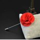 thumbnail image 2 of Broche de hombre con corpiño largo y clásico con flores, broche de hombre a juego, corpiño de seda sintética, 2 of 5
