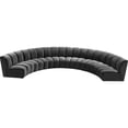 thumbnail image 3 of Meridian Furniture Infinity Gray Velvet 6pc. Modular Sectional, 3 of 4